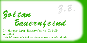 zoltan bauernfeind business card